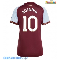 Camisa de time de futebol Aston Villa Emiliano Buendia #10 Replicas 1º Equipamento Feminina 2025-26 Manga Curta